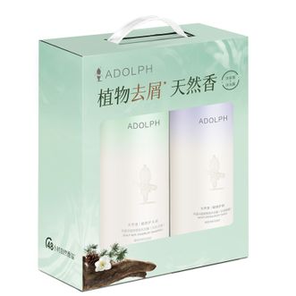 阿道夫（ADOLPH）  植物去屑洗沐套装618ml祛屑洗发乳 +400ml沐浴露保湿净肤