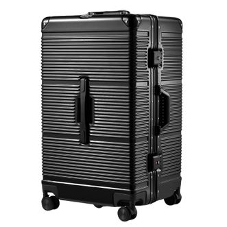 银座  大容量行李箱29寸男旅行女拉杆多功能出国铝框登机黑