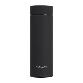 富光（FUGUANG）  保温杯不锈钢泡茶杯学生便携礼品420ml 磨砂黑