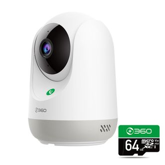 360 家用监控摄像头智能摄像机 AP1PA3 2.5K云台版400万网络wifi 加360 智能摄像头 专用TF卡 64GB