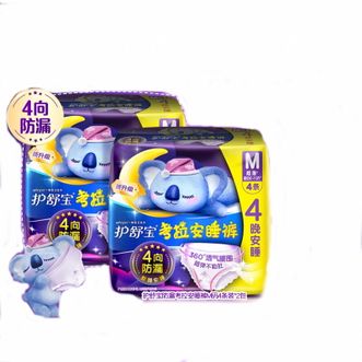 护舒宝考拉安睡裤安心裤M码4片*4包
