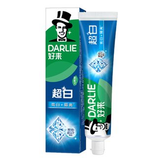黑人  牙膏 超白亮白隔离190g2支+超白竹炭190g2支装