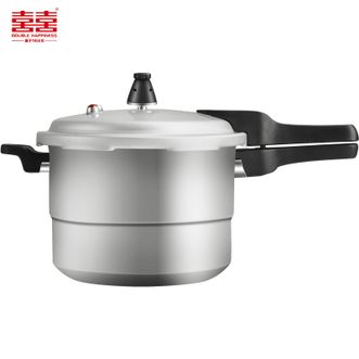 双喜  华能蒸格型通用铝压力锅24cm高压锅具