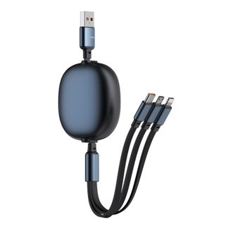 纽曼（Newmine）  三合一数据线100W快充伸缩线XS22 黑色