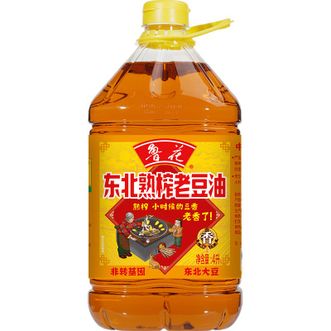 鲁花  东北熟榨老豆油5L*1食用油健康烹饪