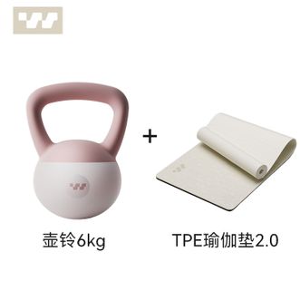 斯威（SWAY）  10mm厚超长超宽超厚双人款瑜伽垫6kg软壶铃组合两件套