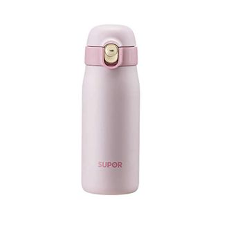 苏泊尔(SUPOR)   云朵轻量保温杯316不锈钢真空保温 KC38FR20轻盈粉 一键开合