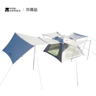 牧高笛（MOBIGARDEN）  零动155自动帐篷 户外露营黑胶帐篷天幕三合一 NX24561045 大象灰