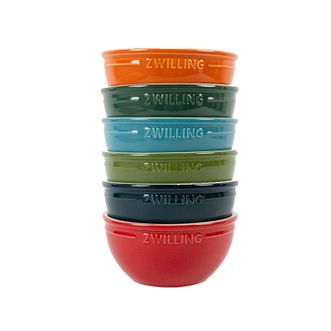 双立人（ZWILLING）  碗陶瓷碗套装家用汤碗面碗防滑多用碗家用餐具套装 彩虹碗6件套/AH