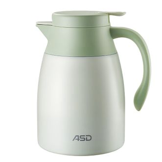 爱仕达/ASD  保温壶家用按压式 内外不锈钢暖水壶热水瓶 山岚绿 1.2L
