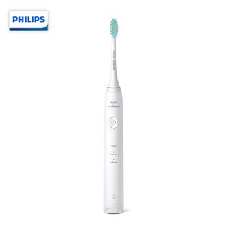 飞利浦/Philips  电动牙刷  S2白色-HX2418/01 成人充电式声波震动情侣牙刷 3种模式 智能净白牙龈呵护 送男友女友生日