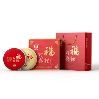 大益  福禄双喜 (生熟)714g
