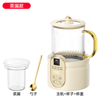 WORLD KITCHEN  康宁迷你养生壶养生杯全玻璃0.5L【玻璃茶漏款】小型电炖杯电热杯煮花茶壶烧水壶