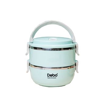 Debo  德铂保温饭盒304不锈钢学生便当盒 艾莱尔1.4L保温饭盒 DEP-695 2层