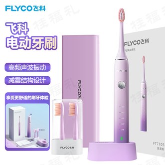 飞科/Flyco  电动牙刷生日新年礼物深度清洁智能声波软毛牙刷 浪漫粉