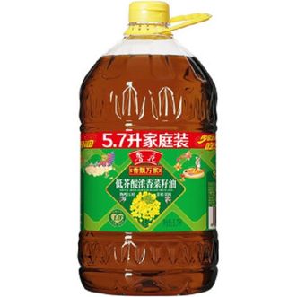 鲁花香飘万家低芥酸浓香菜籽油5.7L 非转基因