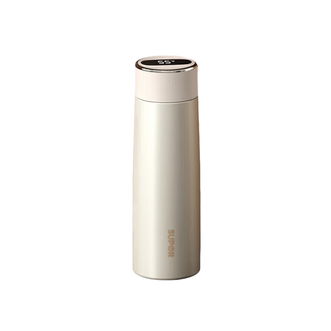 苏泊尔/Supor  智晓系列智能显温水杯茶杯 男女车载水杯 晶石白 430ml