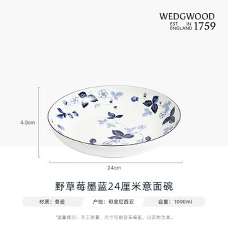 WEDGWOOD  野草莓墨蓝24厘米意面碗1072188 单只