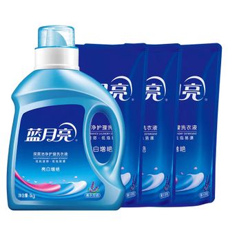 蓝月亮  洗衣液5斤亮白增艳洗衣液2斤瓶+3斤袋装补充装（共5斤）