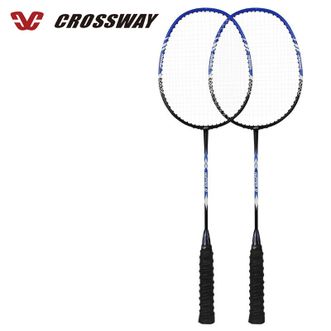 克洛斯威（CROSSWAY）  羽毛球拍 双拍 体育用品 2支装 H10碳素一体拍【蓝色】