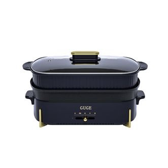 谷格/GUGE  多功能料理锅电火锅电蒸锅电煮锅电炒锅家用蒸煮煎炸家用加热多用途锅 G929 深蓝色