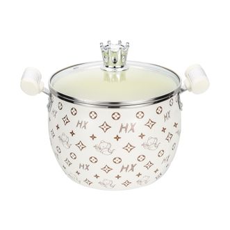 火象  皇冠珐琅汤锅浅咖色24cmHXG-TG345