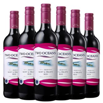 双洋TWOOCEANS【南非双洋柔和果香干红葡萄酒】750ml*6瓶整箱装红酒
