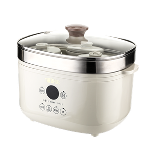 膳魔师（THERMOS）  电炖锅电炖盅神器煲汤锅炖汤锅BB煲婴儿煮粥锅熬粥宝宝炖盅养生触摸面板一锅四胆EHA-4431E 2.5L