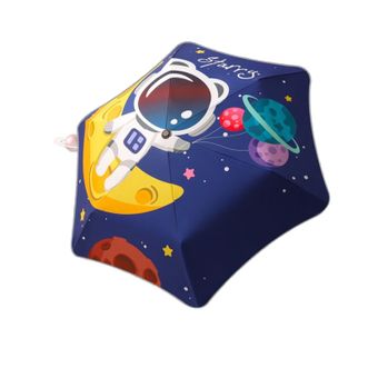 美度MAYDU   三折卡通儿童安全圆角防戳晴雨伞黑胶防晒学生伞夜间反光条