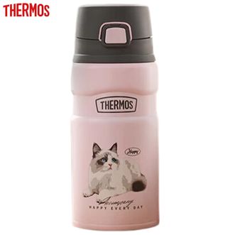 膳魔师（THERMOS）  保温杯 500ml大容量高颜值女士儿童水杯便携可爱杯子联名款萌宠猫猫