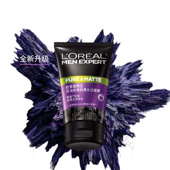 欧莱雅  男士洗面奶控油炭爽抗黑头:100ml一支 OL547270