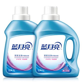 蓝月亮深层洁净洗衣液1kg*2瓶装薰衣草香 蓝月亮深层洁净洗衣液1kg*2瓶装薰衣草香