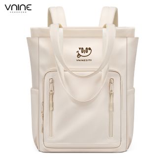 第九城/V.NINE  简约大容量双肩电脑包学生上课补习书包男女通用背包  VBS23956