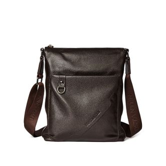 波斯丹顿/Bostanten  商务男士头层牛皮休闲单肩包 男大容量轻便斜挎包 B10101