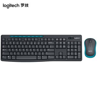 罗技（Logitech）MK275无线键鼠套装、全尺寸键盘鼠标套装、带无线2.4G接收器黑蓝色