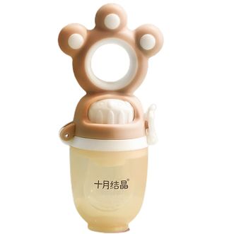 十月结晶 婴儿食物咬咬袋 宝宝吃水果辅食神器果蔬乐牙胶可推进式 熊掌粉