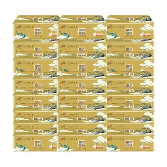 清风  抽纸 敦煌原木纯品系列 3层100抽6包/1提*4提 一箱 柔韧亲肤 湿水不易破