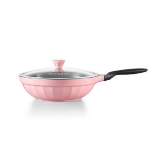 北鼎  百褶粉色系列炒锅锅具PL73