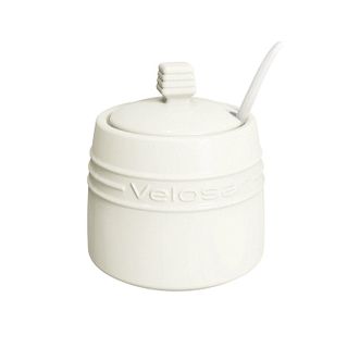 温仑山/VELOSAN  高颜值陶瓷调味罐高温烧制瓷健康耐用釉下彩调料罐-白色