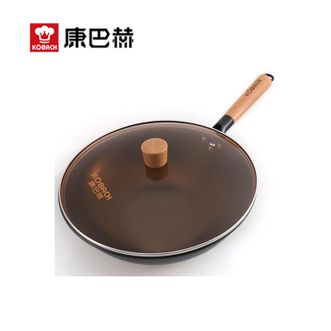 康巴赫（KBH）  无涂层炒锅 精铁不沾锅32cm 中华老铁锅