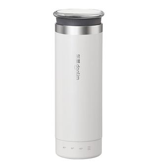 东菱/Donlim  电热水杯300 ml户外便携式烧水壶营小型迷你烧水水杯出差家用保温杯 棉云白
