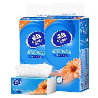 维达超韧抽纸120抽*4包*2提装V2223亲肤无刺激新旧包装随机