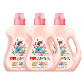 立白  大师香氛洗衣液持久留香柔顺护衣玫瑰花香机洗手洗衣服套装 【6斤组合】1kg*3瓶