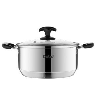 Debo  艾咪汤锅不锈钢可视化锅盖家用不锈钢汤锅22cm DEP-DS174