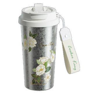 炊大皇（COOKER KING）  纯钛杯咖啡杯内外纯钛保温保冷繁花520ml（山茶花）FHT52A1