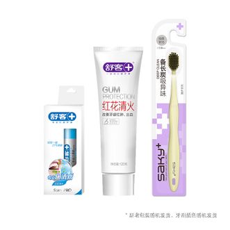 舒客+  沁爽系列口腔护理套装 牙膏牙刷口腔喷雾套装专业护龈洁齿强烈  ZHS-HH21