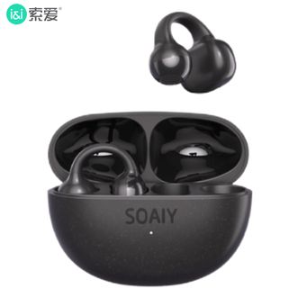 索爱（soaiy）  气传导蓝牙耳机耳夹式开放式无线不入耳运动跑步骑行通话降噪 JS20黑色