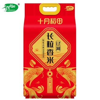 十月稻田  辽河长粒香 5kg 东北大米 煮粥粳米一级10斤