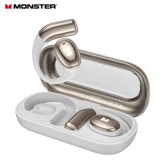 魔声/Monster  Open Ear AC311 无线蓝牙耳机 MH22188 挂耳式耳机 不入耳骨传导概念 跑步运动超长续航苹果安卓通用 珍珠白