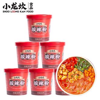 小龙坎/SHOO LOONG KAN  酸辣粉 正宗红薯粉丝米粉条网红夜宵方便速食 红汤酸辣粉102g* 6桶装